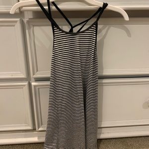 Black and white striped tank top